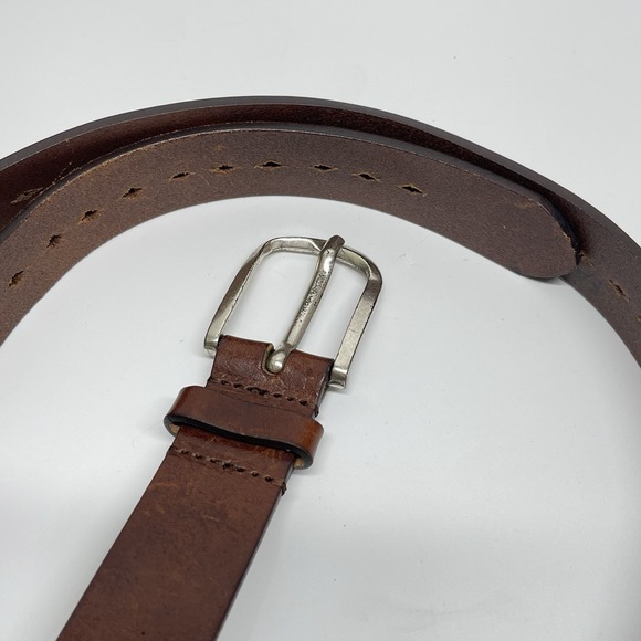 Fabio Corti Women's L Belt Genuine Leather Brown Made in Italy - Picture 3 of 8